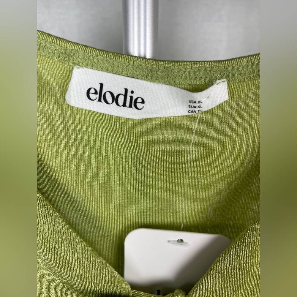 Elodie Green OPEN FRONT CAMI CROP TOP Size XL NWT - Picture 4 of 8